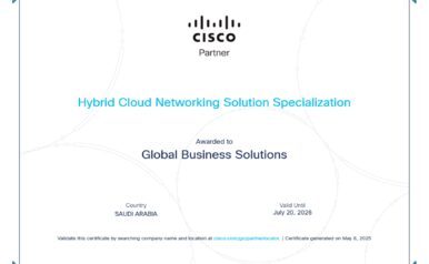 Global Business Solutions Retains Cisco Hybrid Cloud Networking Specialization in Saudi Arabia